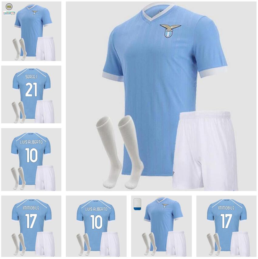 

21/22 Lazio soccer Jerseys maglie 2021 2022 IMMOBILE LUIS BASTOS SERGEJ J.CORREA ACERBI BADELJ LUCAS MARUSIC men kids kit socks full sets fo, Black;yellow
