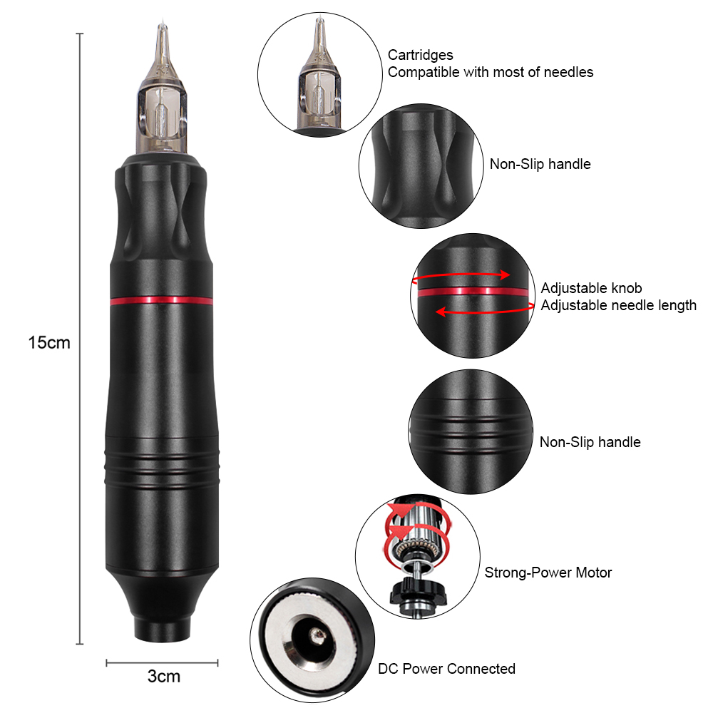 

Tattoo Machine Rotary Pen Quiet Motor Tattoo Gun With Cartridge Needles Eyebrow Permanent Makeup PMU Machine for Tattoo ArtistsScouts