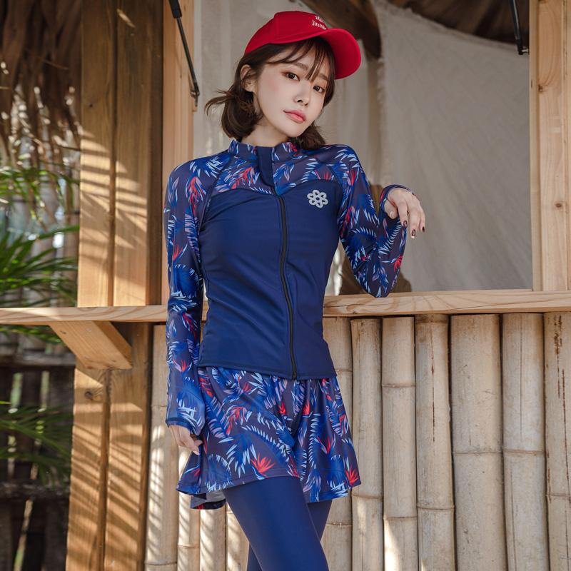 

Summer Surfing Rushguard Women Long Sleeve Swimsuit Five Piece Set Quick Dry Swimwear Bathing Suit Sexy Beach Wear One-Piece Suits