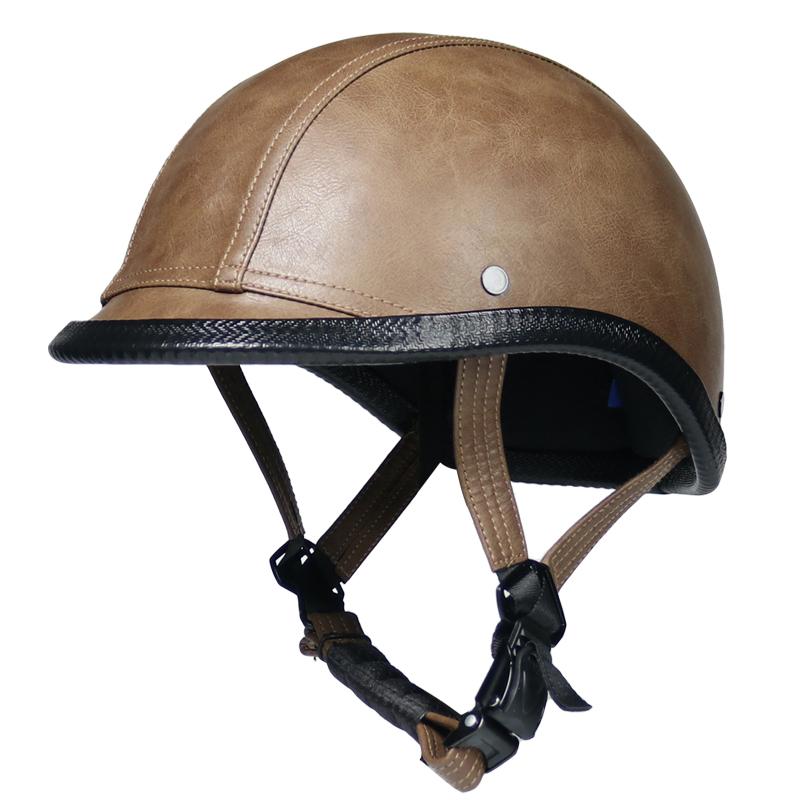 

Motorcycle Helmets Vintage Jet Helmet Retro Scooter Half Open Face Moto Casco DOT For Chopper Bikes