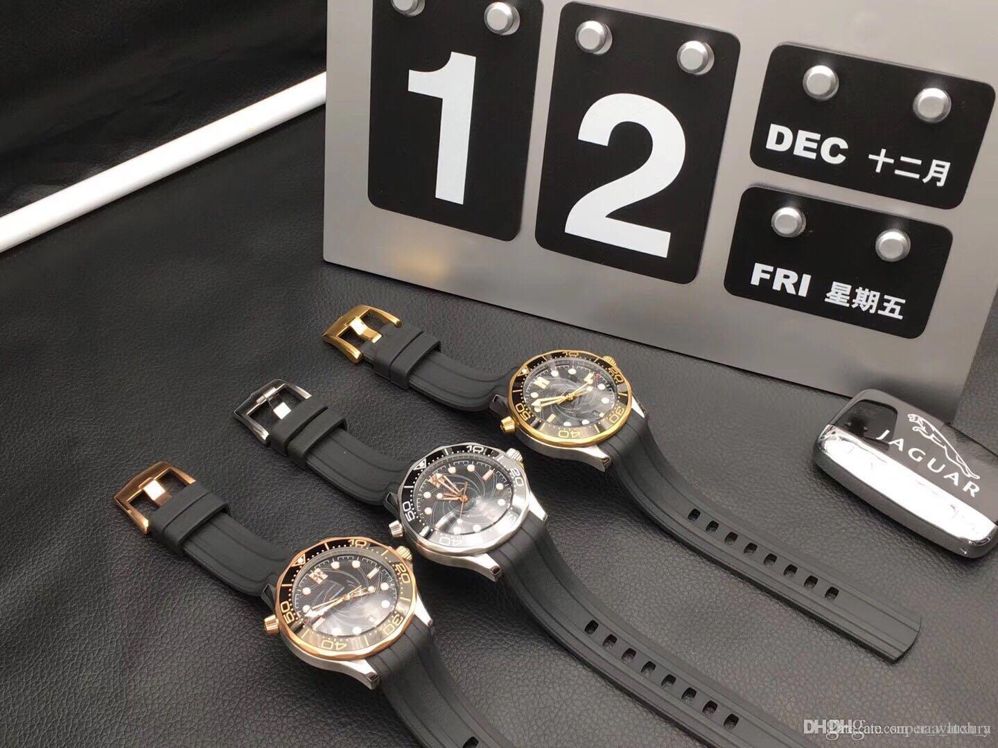 

Super 42mm Men's watch black ceramic dial rubber strap 8800 automatic mechanical movement montre DE luxe, Super-12