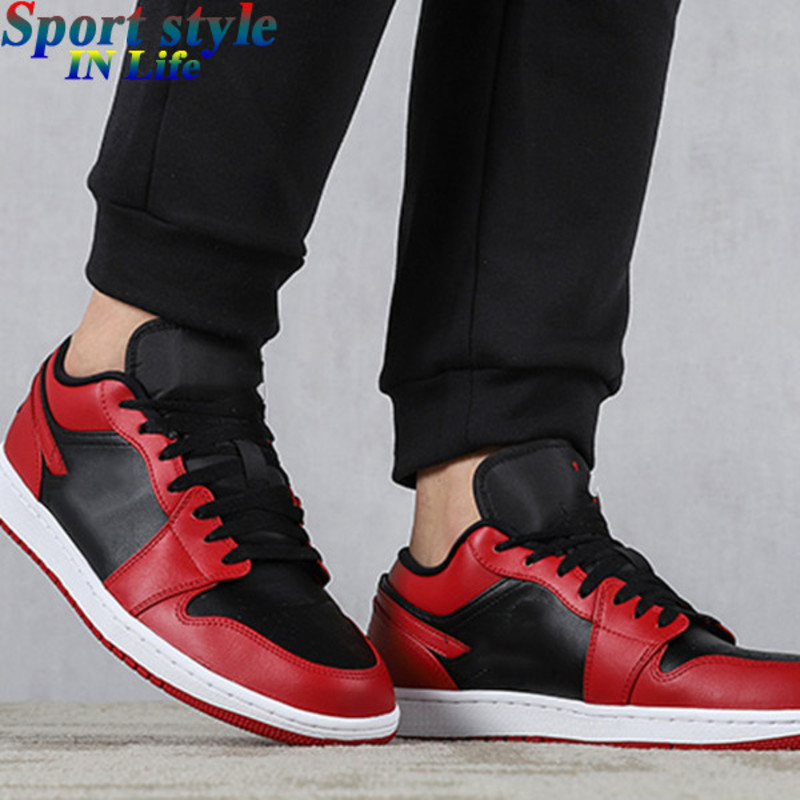 

Jumpman 1 Low Reverse Bred 553558 606 with GYM RED BLACK WHITE cheap berathable sports sneaker shoes chaussures pour hommes schoenen