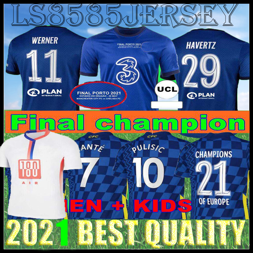 

2021 2022 CFC soccer jersey PULISIC ZIYECH HAVERTZ KANTE WERNER ABRAHAM CHILWELL MOUNT JORGINHO GIROUD finals football shirt 20 21 22 away thrid fourth men kids kit, Gold