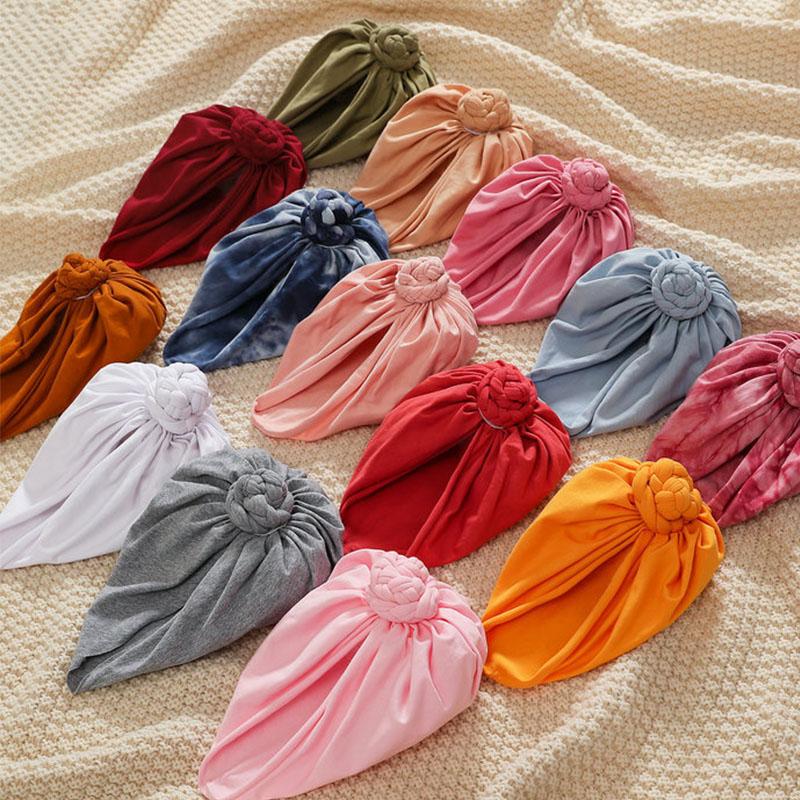 

Caps & Hats Cute Knot Baby Hat Turban Soft Solid Color Boys Girls Beanies Born Infant Toddler Cap Bonnet, Blue