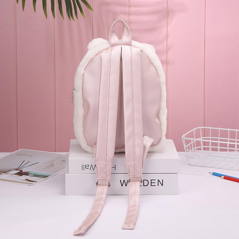 

Backpack Children's School Bag Plush Cute Bear Cartoon Bow Baby Snack