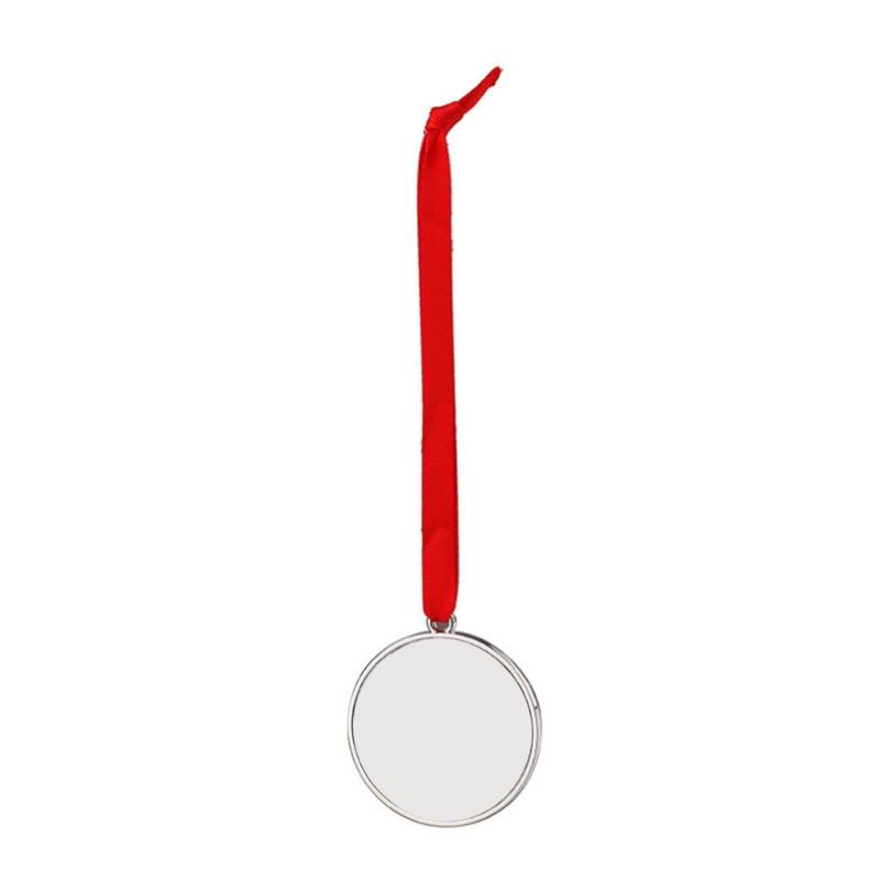 

Keychains Sublimation Blank Pendant Heat Transfer Hanging Ornament Christmas Tree Decoration With Red Rope For Holiday Gifts