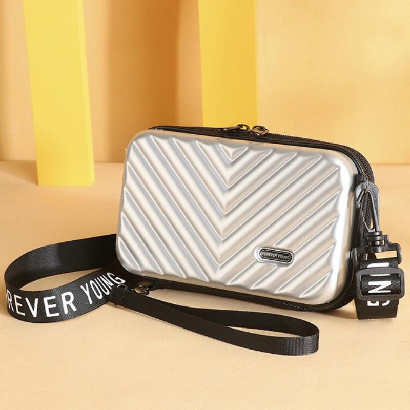 

Hard Shell Aviation Overnight Bag Personality Single Shoulder Diagonal Small Square Tide Handbag Travel Messenger Cosmetic Bags & Cases