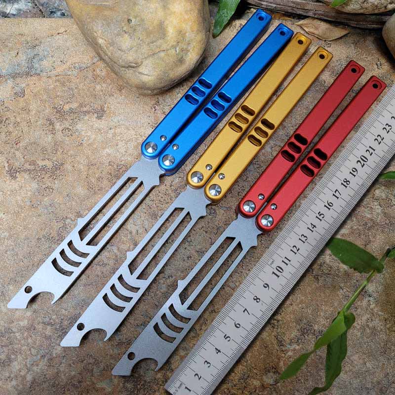 

New Theone Butterfly Trainer Training Knife Cone toothed shark Not Sharp Nautilus Sea Monster Shaft sleeve Jilt Swing Knives Chimera Hom EX10 Triton Snake BM42 BM51