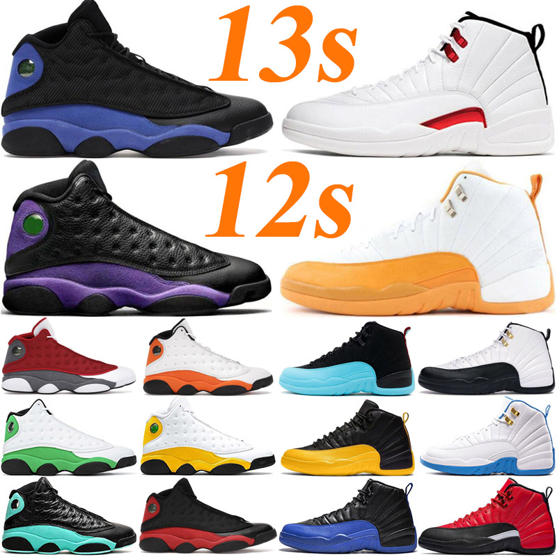 

Basketball Shoes Men Women 13s Hyper Royal Court Purple Gold Glitter Playground 12s Twist Utility Indigo University Yellow Taxi Michigan Mens Trainers Sneakers, 22