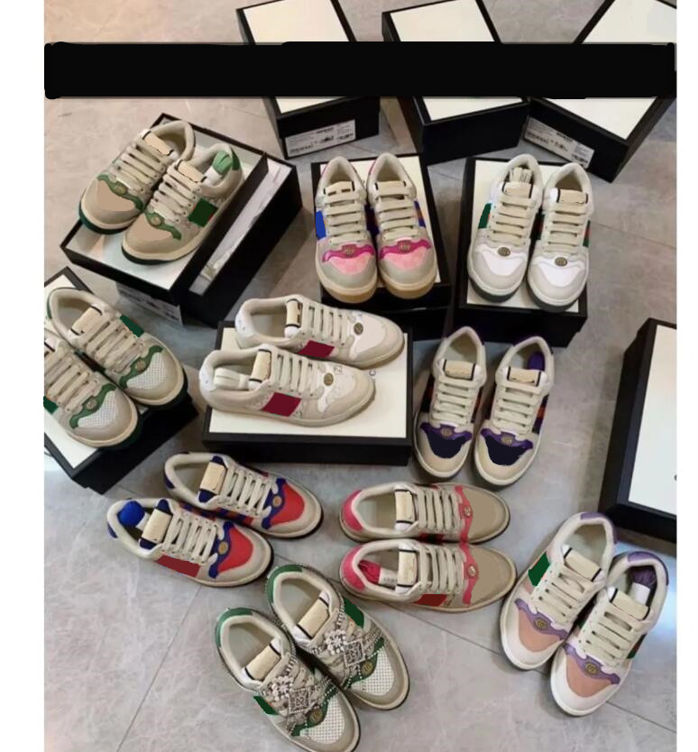 

High Quality Couple Dress Shoes Luxury Designer Men and Women Retro Distressed Board Shoes Famous Brand Female Small Dirty Shoes Fashion Casual Size 35-44