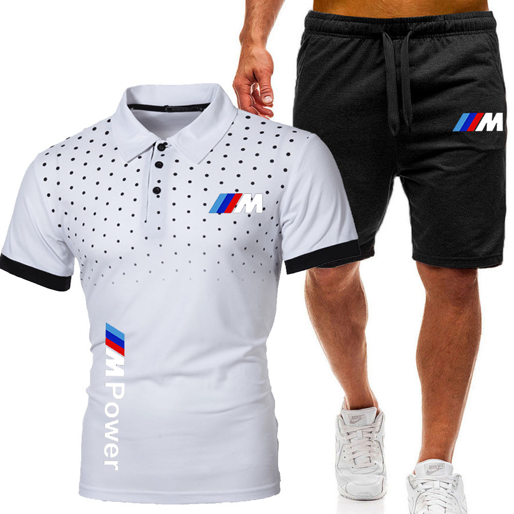 

Mens Short Sets Summer Casual Summer Clothing 2 Piece Set Colorblock Track Suits 2020 Male T Shirt+Shorts Cotton Men Tracksuits