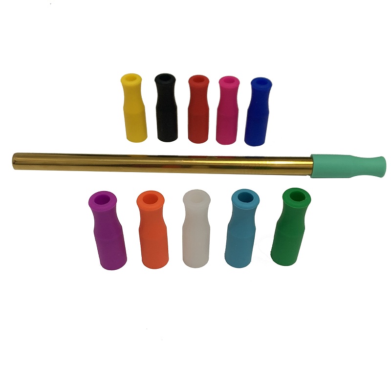 

12mm Metal Straws Silicone Tips Fit for Wide Stainless Steel Straw