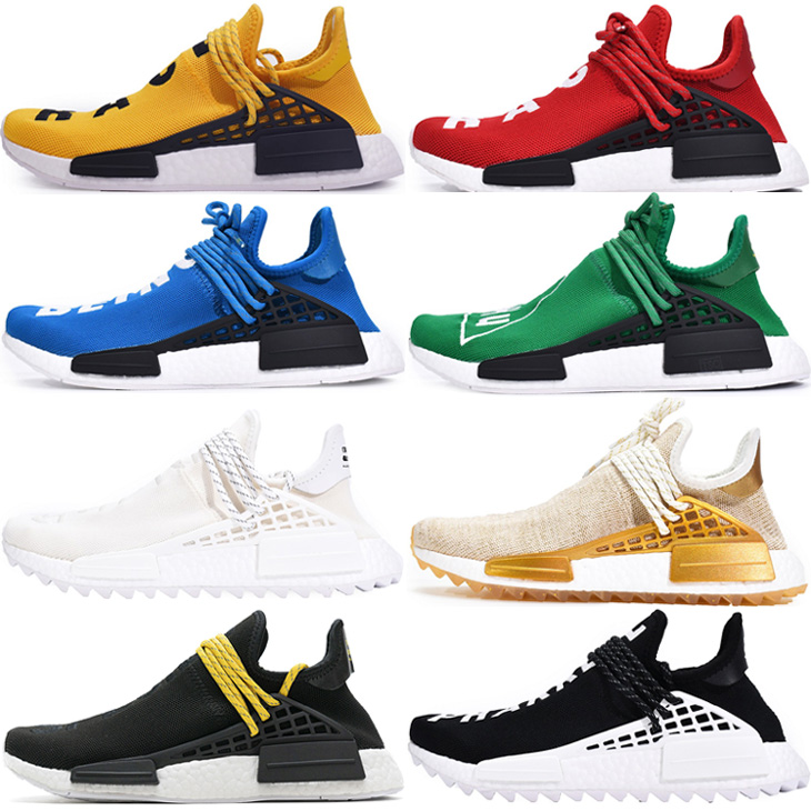 

Find Human Race Shoes Pharrell Sneakers Hu Williams Runner Trail Nerd Blank Canvas Equality Tangerine Core Black Blue Yellow Red Green Friends & Family Happy Size 13