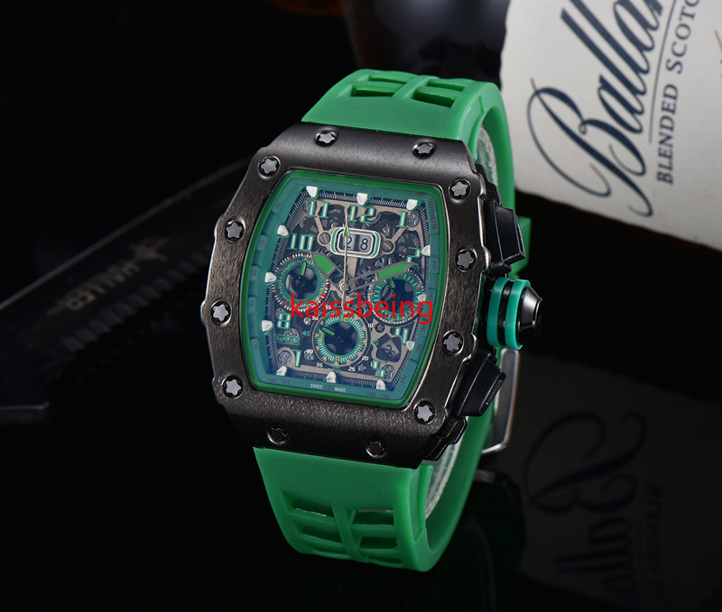 

2021 Men's Watches Male Luxury Silicone Quartz Watches For Man Sports Men Designer Wristwatch Relogio Masculino, As a picture