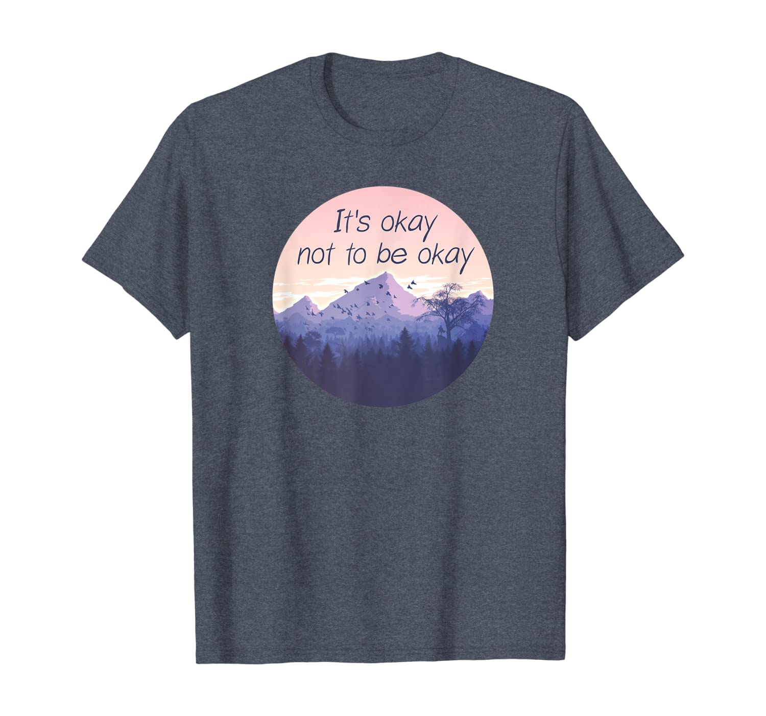 

it's okay not to be okay tshirt depression prevention, White;black