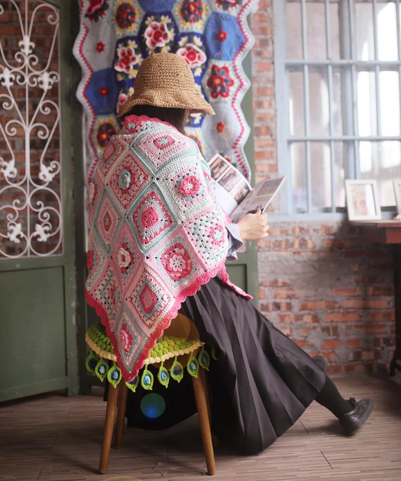 

Scarves TIYIHAILEY 2021 Crochet Outerwear Hand Made National Women High Quality Pashmina Scarf Winter 155x75cm