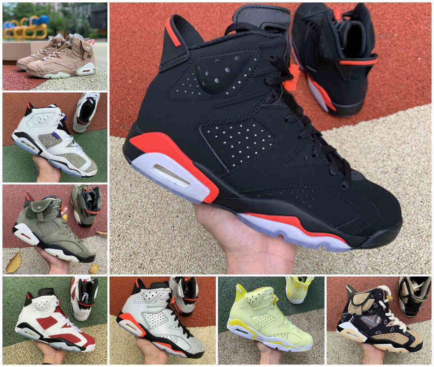 

2021 High OG Jumpman UNC 6 6s Mens Basketball Shoes JORDÁN Floral Hare Travis Black Cat Sports Trainers Retro British Khaki Sneakers Size 13, Box