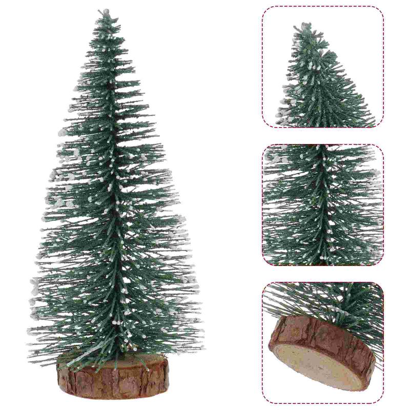 

Christmas Decorations 10Pcs 10Cm Mini Tree Decor With Snow Covered Pine DIY Ornaments For Home Party Bar