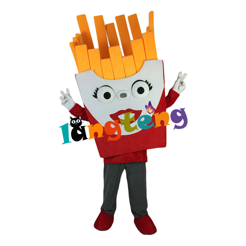Mascot Costumes975 French Fries Mascot Costume Fancy Dress Adult Cartoon Character Suit-image-747356846