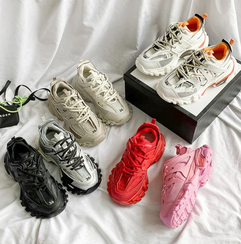 

Triple S 3.0 Shoes Boot 17FW Paris Platform Running Shoes Casual Mens Women Luxury Pink White Orange Ice Jogging Walking Old Royal Trainers Size 36-45, 12