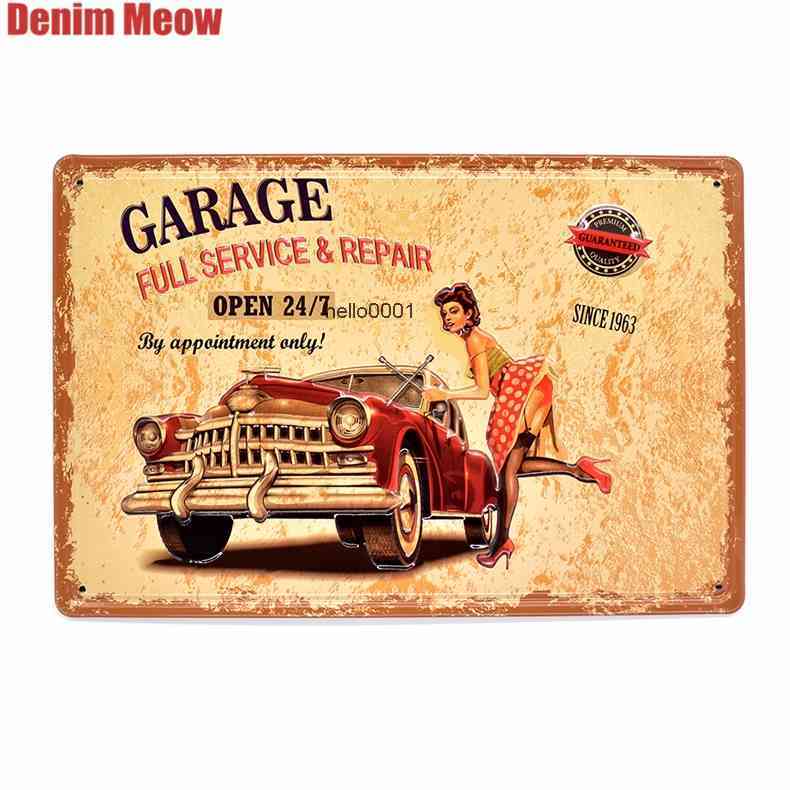 

Garage Vintage Embossed Metal Tin Signs Bar Pub Home Repair Shop GAS Decorative Plates Tire Wall Stickers Retro Art Poster AT014a