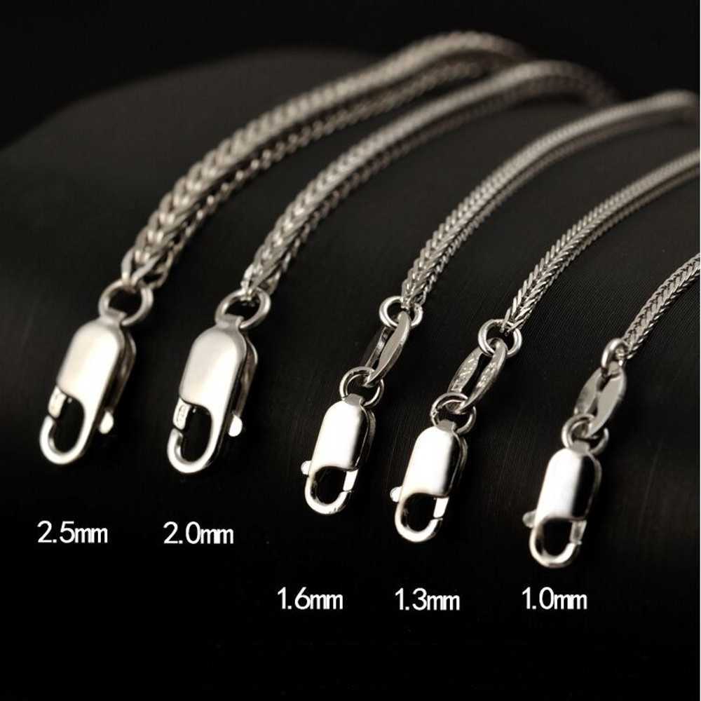 

BOCAI real S925 sterling silver platinum chain plated Chopin solid 925 silver men's necklace bold clavicle chain sweater chain Q0531
