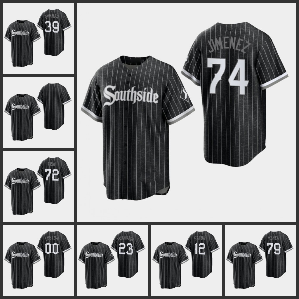 

Chicago's White Sox Jersey Men Women Youth #23 Edwin Encarnacion 10 Yoan Moncada 7 Tim Anderson 79 Jose Abreu Custom Black Replica City