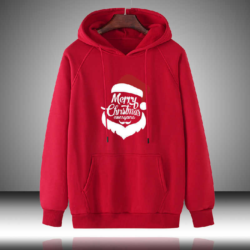 

Mens Hoodies Winter Letter Print Christmas Sweatshirt Casual Hip Hop Streetwear Loose Red Pullover Men Clothing Outwear 210603, Ht 214red
