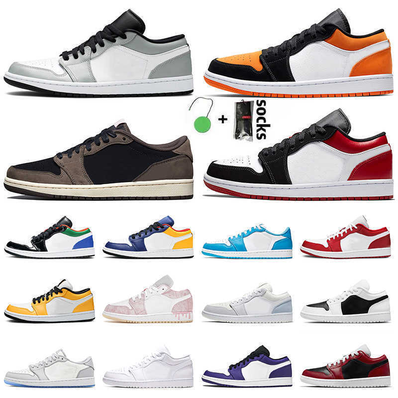 

2021 Jumpman 1 1s OG Basketball Shoes Low for Men Women Paint Drip Court Purple Crimson Tint Royal Blue UNC Mocha Chicago Flip Panda, B1 low light smoke grey 36-46