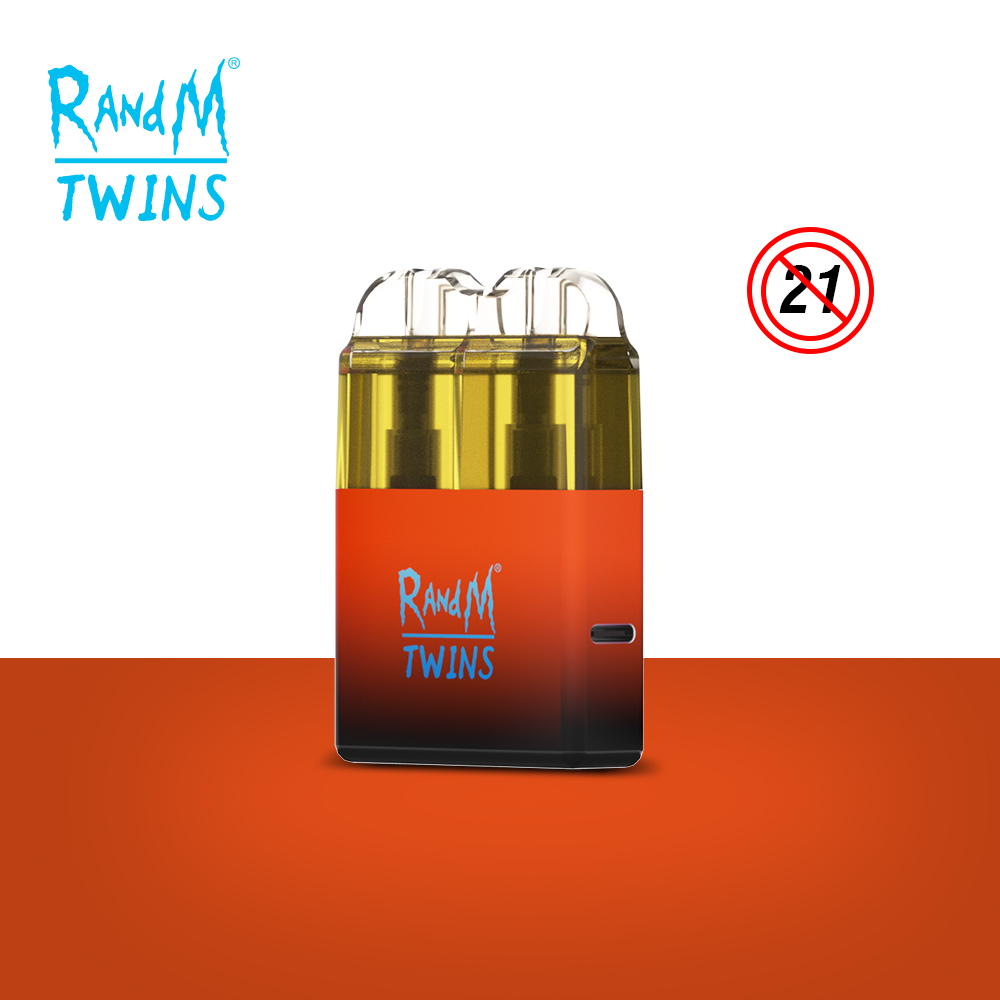 

Original RANDM TWINS Disposable E Cigarettes Device 3000+3000 Puff 550mAh Rechargeable Battery 7+7ml Mesh Wire Prefilled Cartridge Pod Dispo
