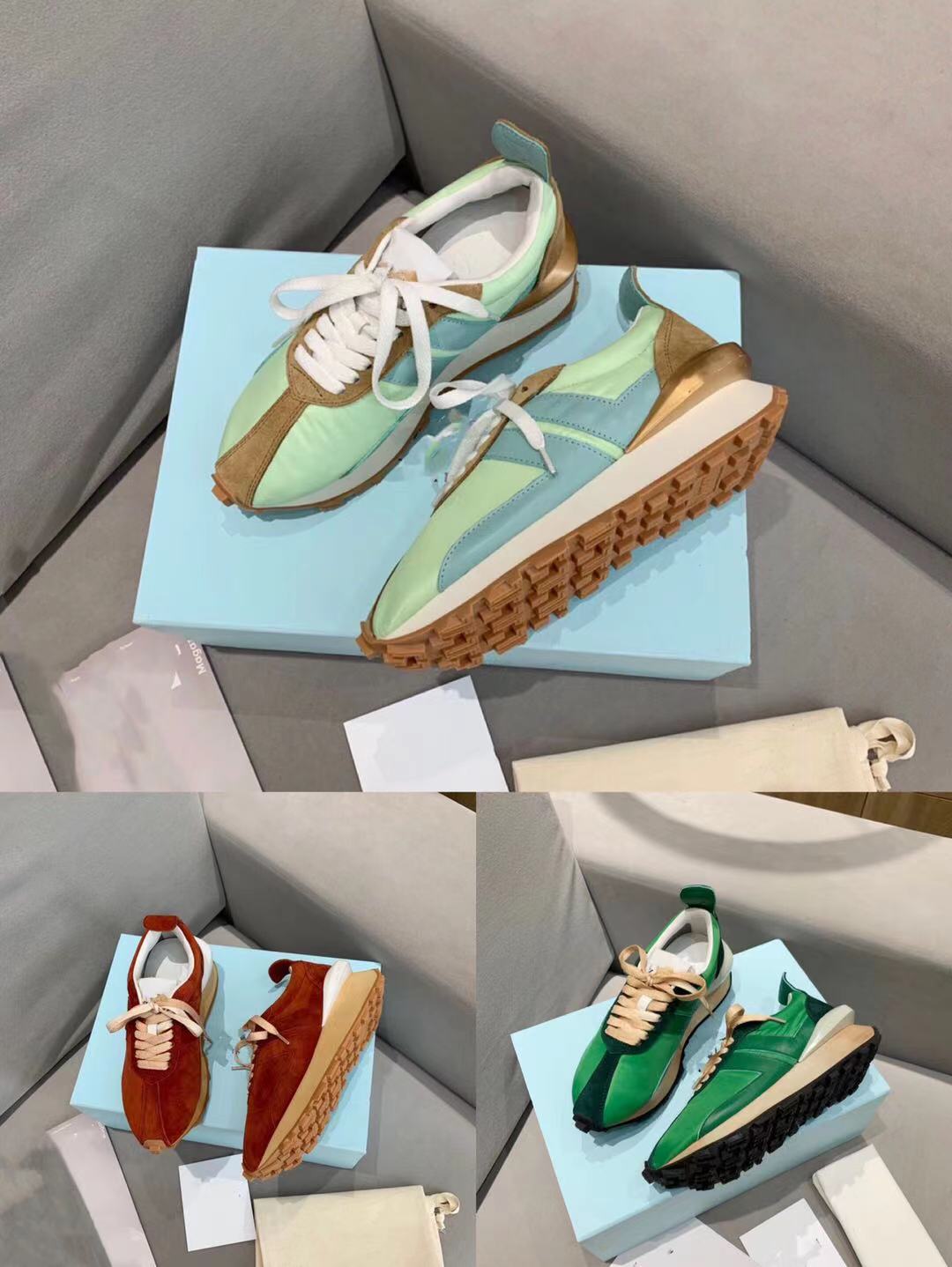 

LAN03 PARIS CURB BUMPR leather Sneakers baby men women shoes Bur House chaussures de designer sports Loafers Running lanviin Casual