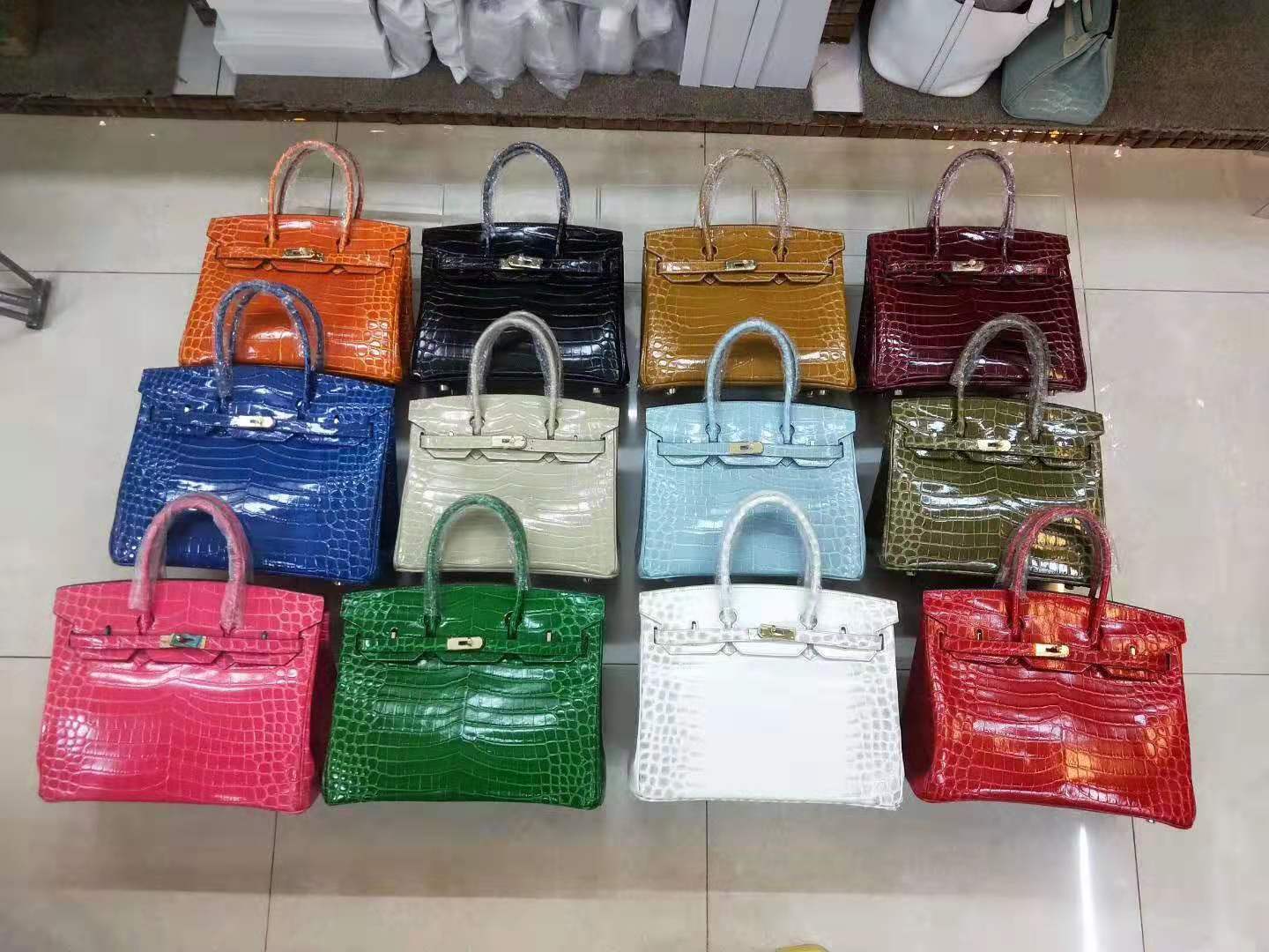 

herrrrmes crocodile bag shiny togo leather shoulder handbag embossed herbags