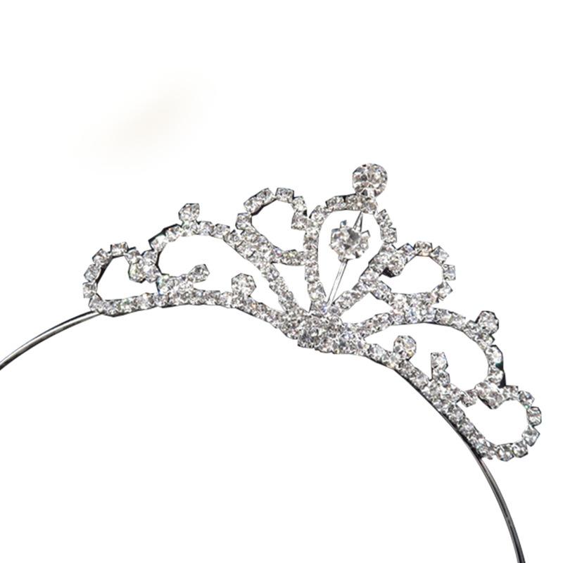 

Hair Clips & Barrettes Princess Kids Show Crown Blue Tiara Bride Headband Wedding Accessories Head Jewelry Bridal Crystal Flower Heart Headp, Golden;silver