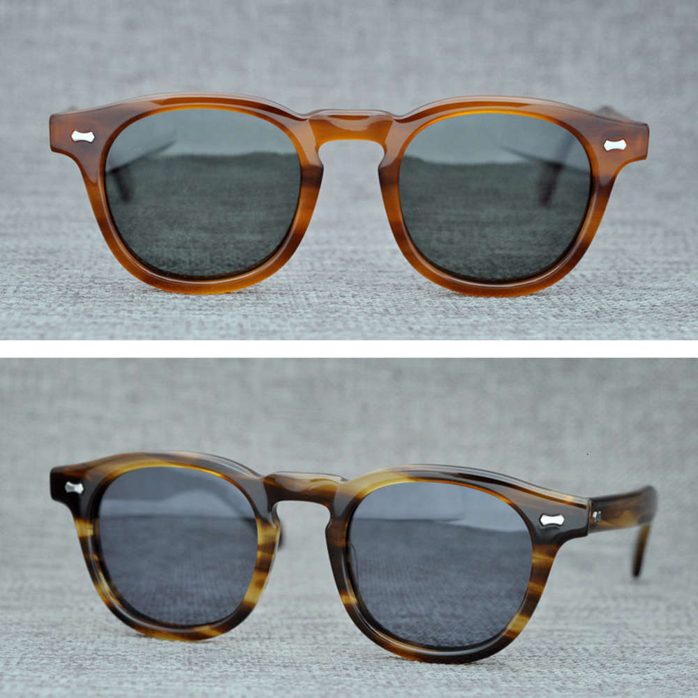 

Cubojue Polarized Mens Sunglasses Johnny Depp Acetate Glasses Man TAC Anti Reflective UV400 Tortoise Thick Frame Brand Design, White;black