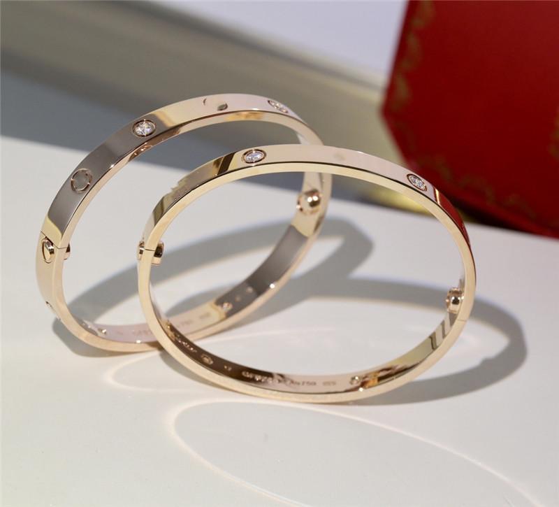 

Luxury designer Bracelets Bangle GFB 18K Gold Plated with original box card bag Unique code numbers cart brand diamond