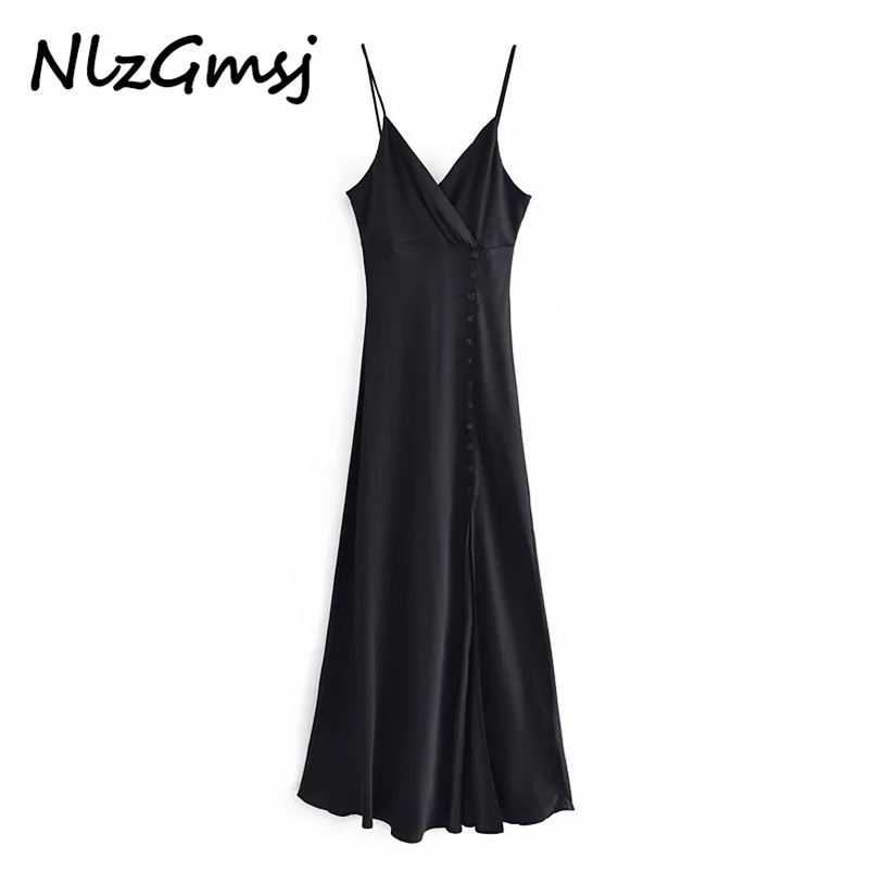 

Dress Woman Long Summer Backless Sexy Party es Ladies Button Elegant Women' es 03 210628, As picture