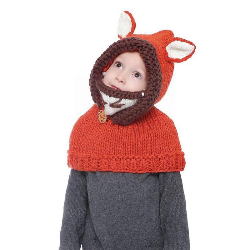 

Caps & Hats Children's Autumn And Winter Cloak Mask Wool Hat Shawl Warm Ear Protectors For F0J6, Yellow