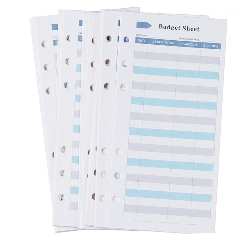 

Gift Wrap 60Pcs 6-Holes Expense Tracker Budget Sheets Cash LEDger Book Money Organizer For A6 Ring Binder Budgeting Envelopes