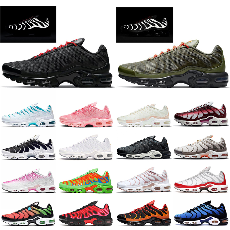 

Plus Tn Women Mens Running Shoes Big Size US 12 Sneakers Reflective Black Olive White University Red First Use Pink Oxford Oreo Mean Green Sports Trainers Cool Grey, A67 atlanta 36-40