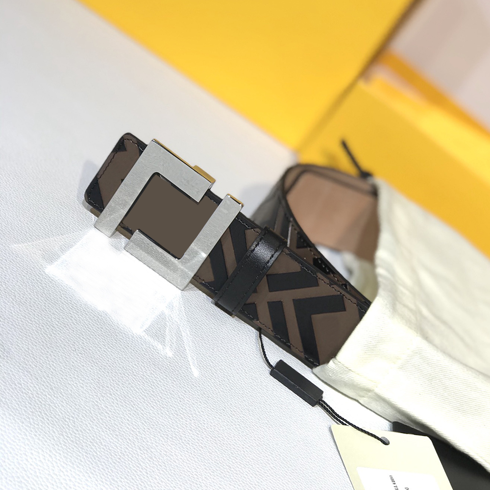 

Mens Designer Belt Bar Fashion Belts For Men Luxurys Gilded Buckle F Letter Top Quality Women Waistband 4.0cm Width Girdle Ceinture Suvoe, With box