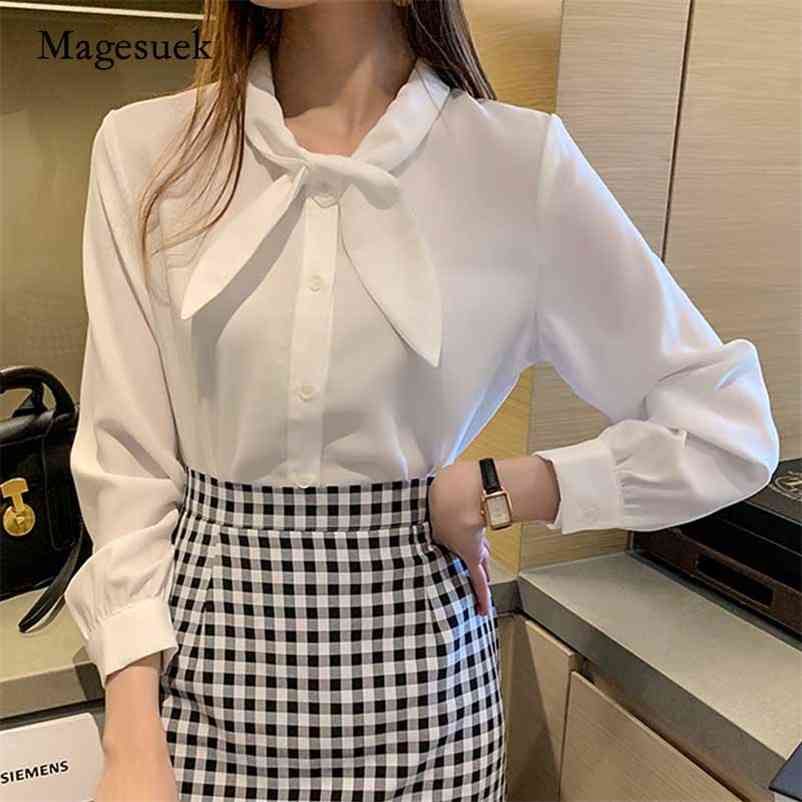 

Women Long Sleeve Bow Collar Office Blouse Fashion Tops and  Plus Size Solid Chiffon Shirts Blusas 10686 210518, Blue
