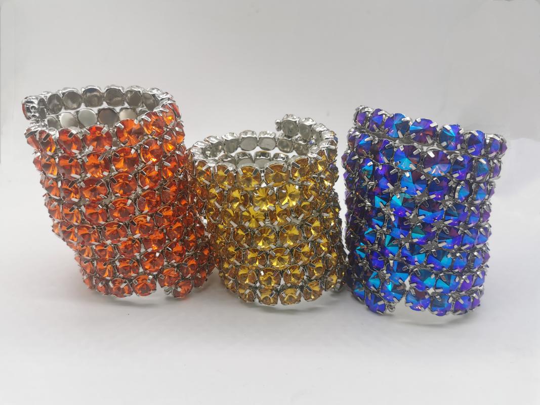 

Beaded, Strands 2021 Fashion Handmade Zircon Chain Round Bracelet For Women Hand Jewelry