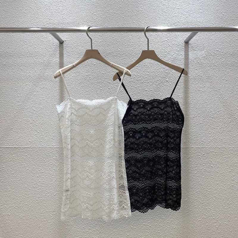

Summer Sweet Lace Spaghetti Strap Sleeveless Sexy & Club Above Knee, Mini Dresses for Women 210615, Black