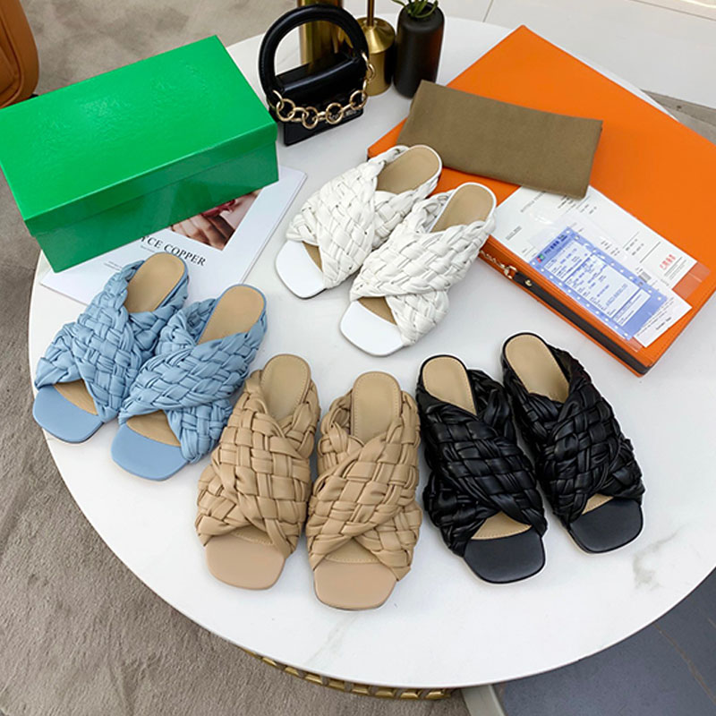 

Women sandals Chunky Flat Heel Fisherman Genuine Gladiator Shoes Classical Leather Half Drag 3D Casual Designer Letter Slippers Flip Flop Slides, As picture
