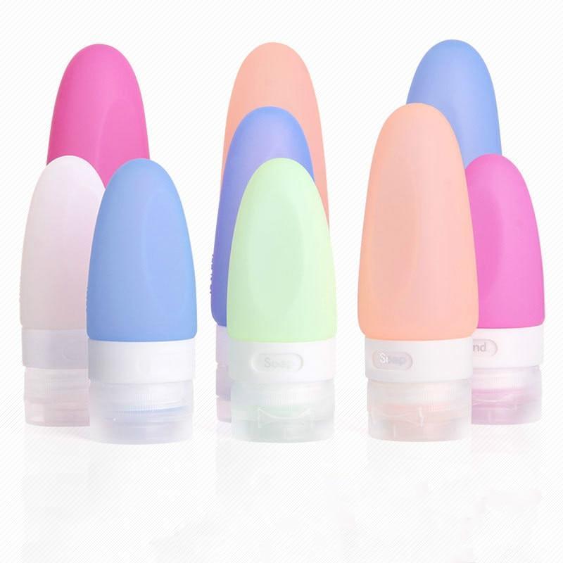 

Storage Boxes & Bins Silicone Shampoo Shower Gel Lotion Sub-bottling Tube Squeeze Tool Travel Bottles 3 Sizes Candy-colored Simple Style, Random colour