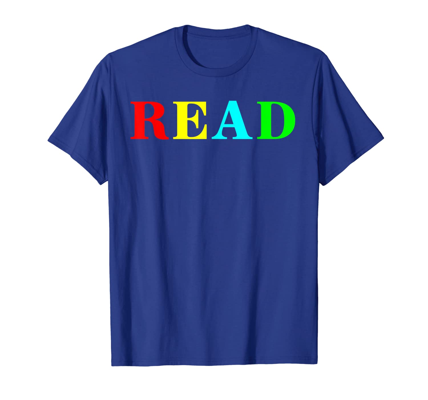

Teacher Reading Read in Color Book T-Shirt, White;black