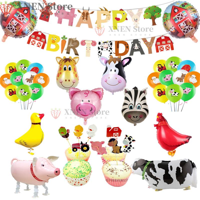 

Party Decoration Supplies Farm Animals Pig Cow Sheep Theme Birthday Disposable Table Cloth Cover