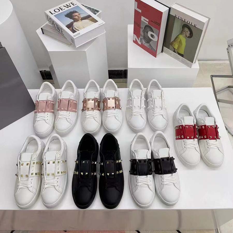 

Fashion Top Quality Sneakers Designer Shoes real leather Handmade Multicolor Gradient Technical sneaker Men women famous shoe Trainers by home011 01, #20