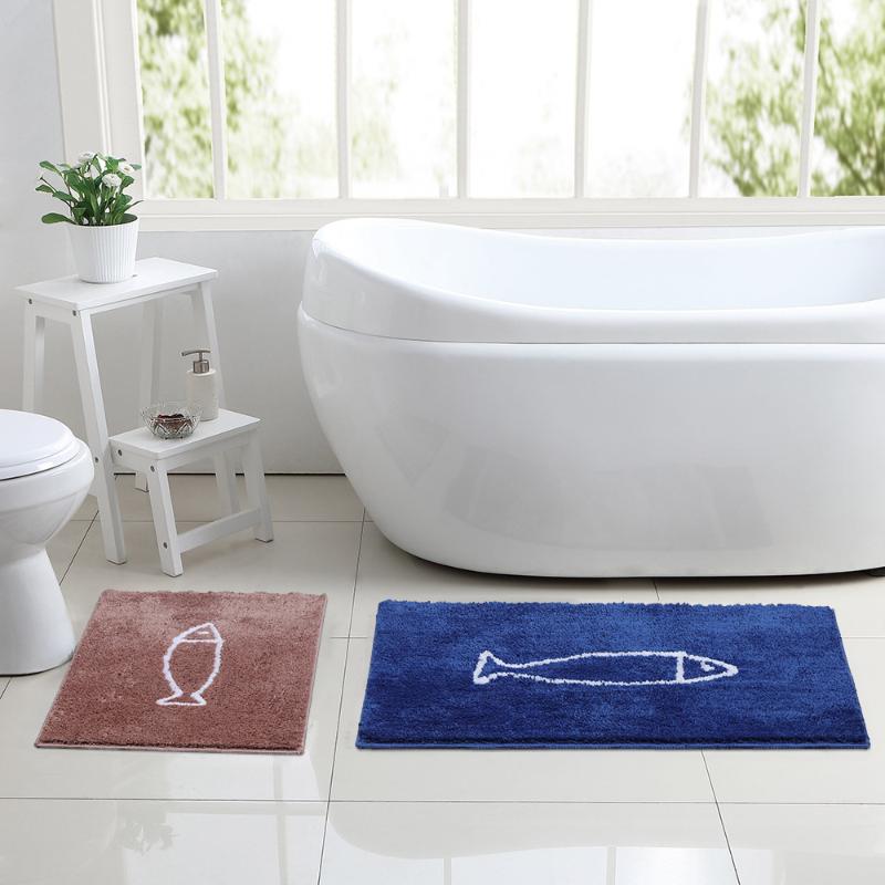 

Home Non-Slip Microfiber Fish Door Mat Household Kitchen Absorbent Rug Shower Anti-slip Floor Animal Decor Bathroom Carpets