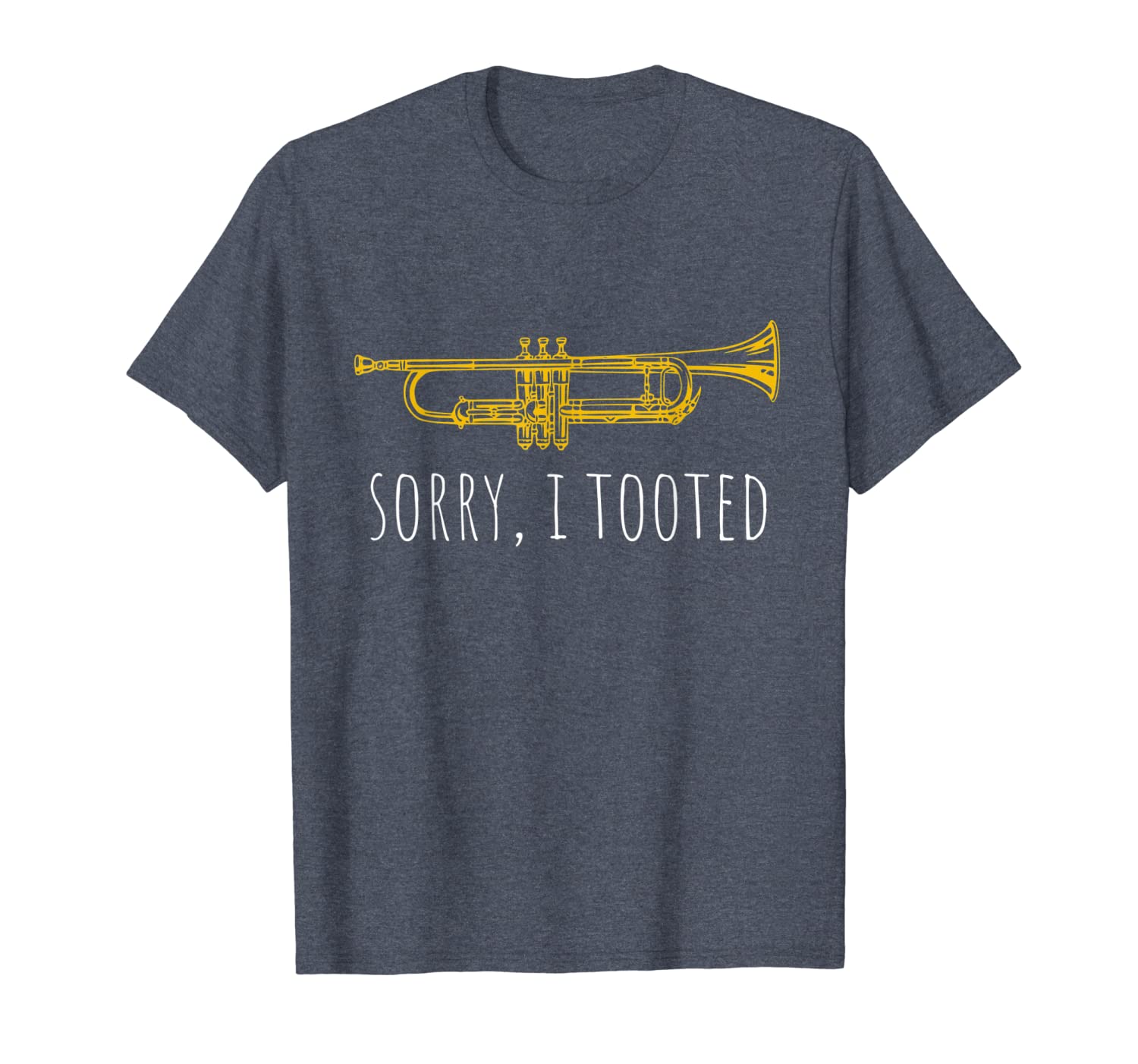 

sorry i tooted | funny trumpet player t-shirt, White;black